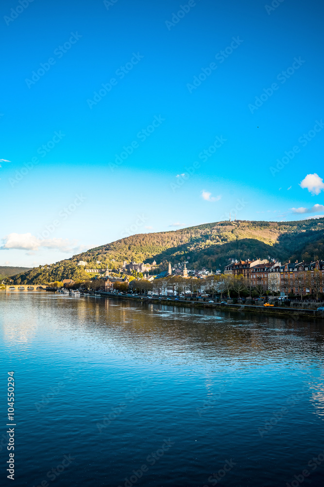 Fototapeta premium view to old town of Heidelberg