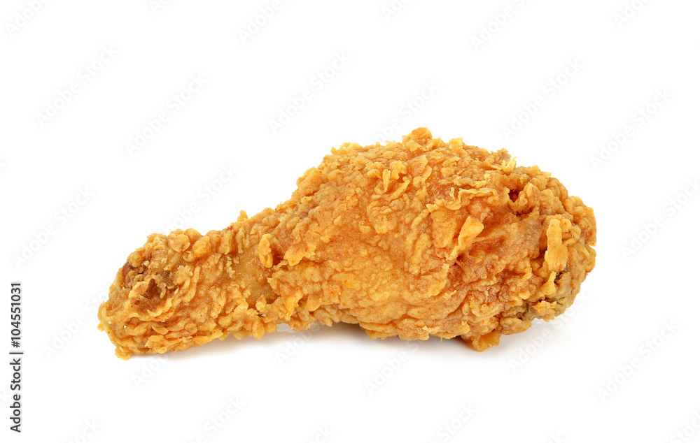Fried chicken isolated on the white background Fried chicken isolated on the white background