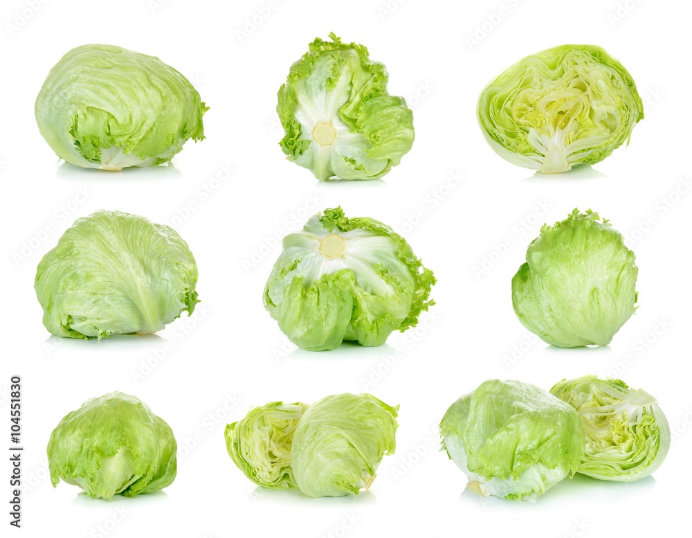 Fresh lettuce isolated on the white background Fresh lettuce isolated on the white background