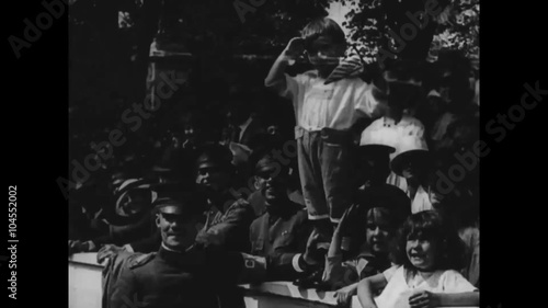 General John Pershing returns from World War One victorious to loving crowds in 1919.