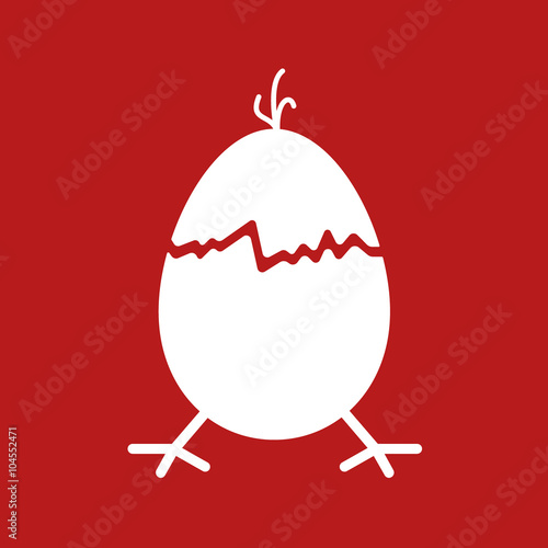 Wallpaper Mural Hand-drawn cracked easter egg with bird arms and crest. Torontodigital.ca