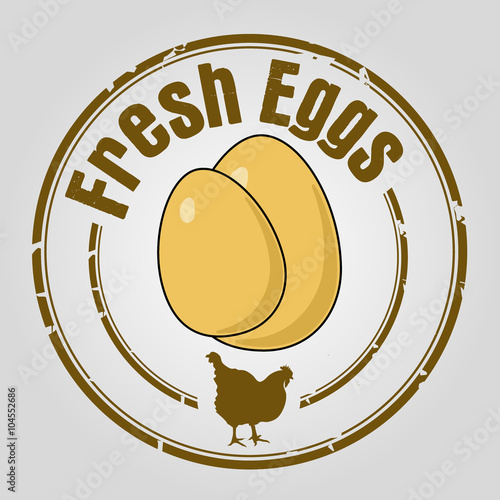 Fresh eggs stamp