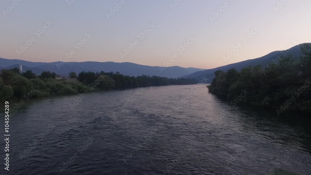 House on the river, The river Drina in Serbia, Footage recorder from quadcopter in full hd rezolution House on the river, The river Drina in Serbia, Footage recorder from quadcopter in full hd rezolution