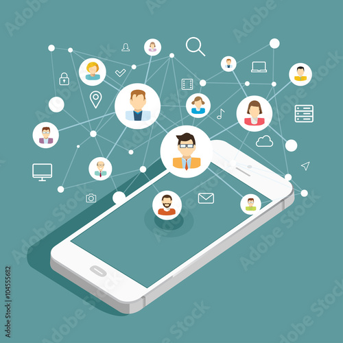 réseau social illustration