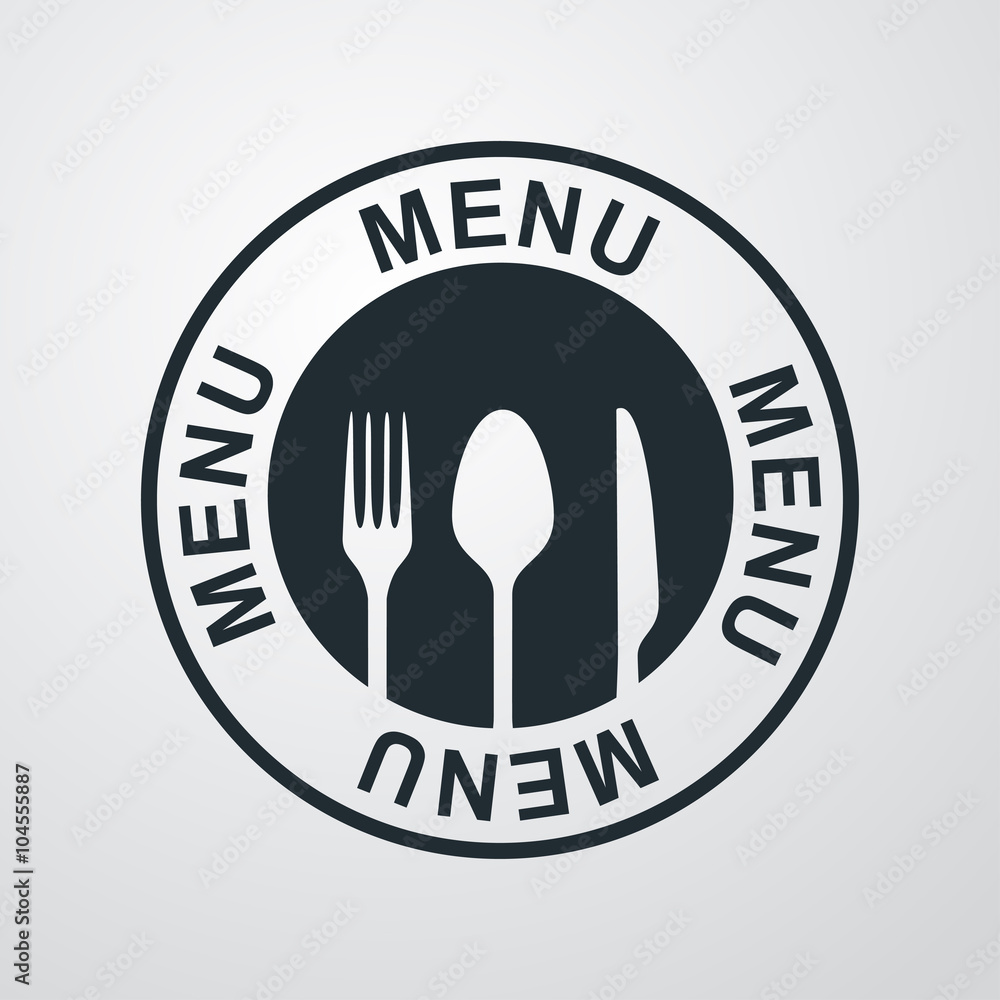 Icono plano Menu sobre fondo degradado #2 Icono plano Menu sobre fondo degradado #2