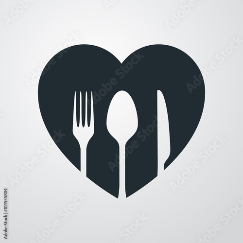 Icono plano corazon sobre fondo degradado #2