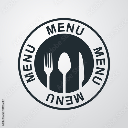 Icono plano Menu sobre fondo degradado #2
