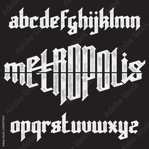 Metropolis gothic font