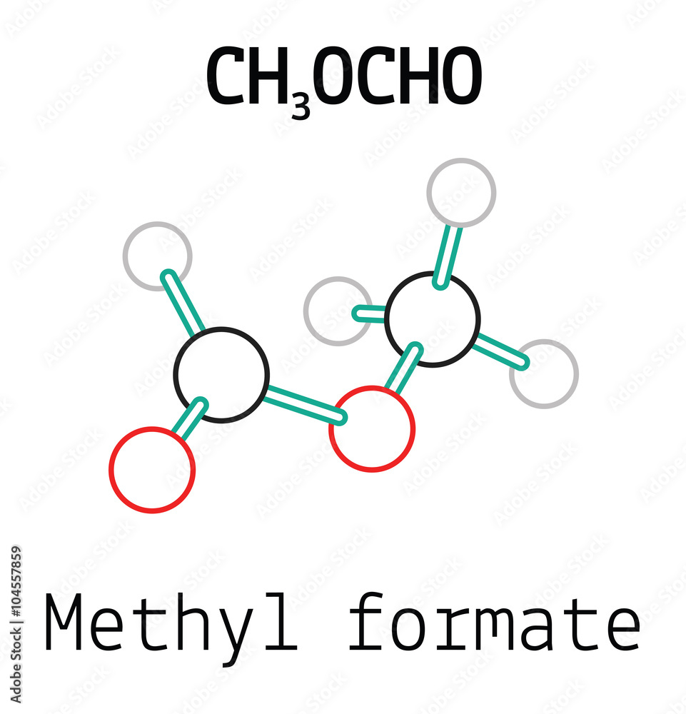 CH3OCHO methyl formate molecule CH3OCHO methyl formate molecule
