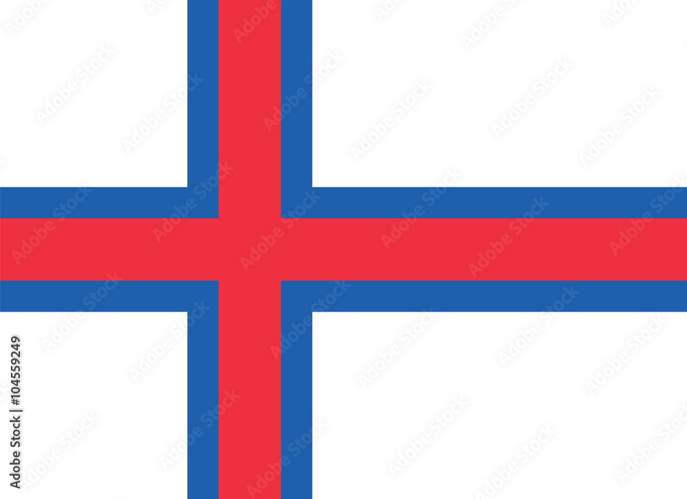 Obraz premium Standard Proportions for Faroe Islands Official Flag