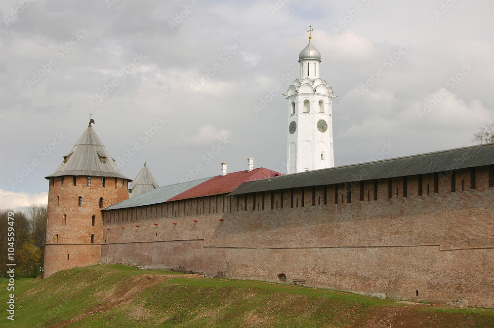 Великий Новгород Россия вид на кремль