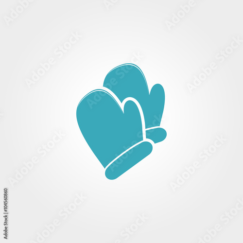 Mittens vector icon