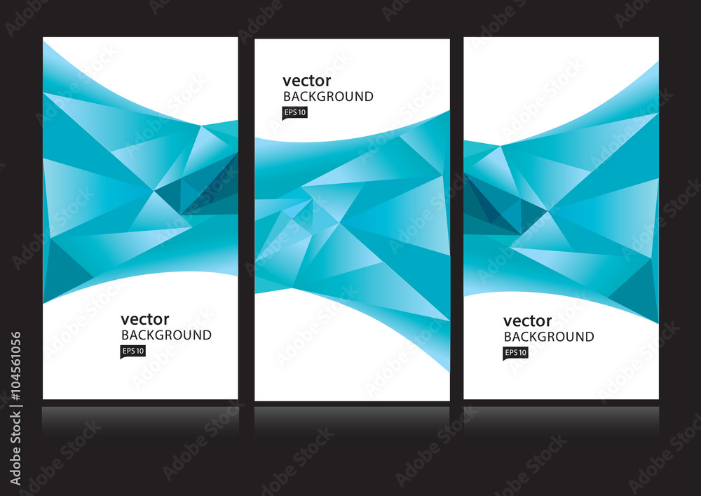 Business card set template. Vector abstract geometric background. EPS10 