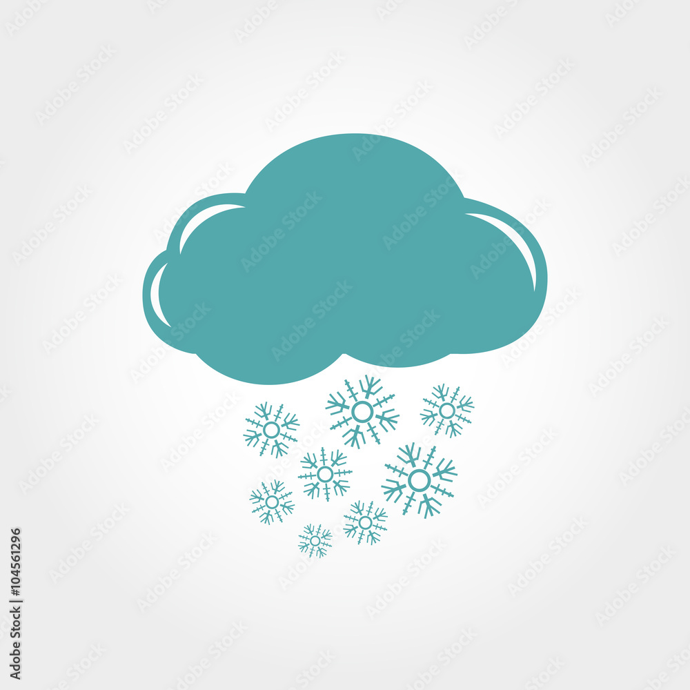 Cloud with snow icon Cloud with snow icon