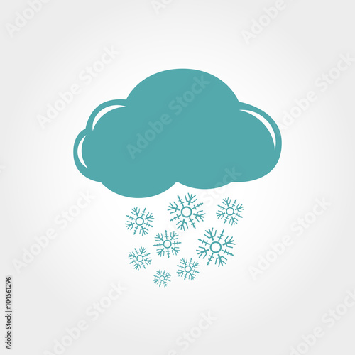 Cloud with snow icon