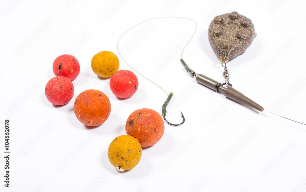 Carp Hook Boilies - Fishing Bait close up Carp Hook Boilies - Fishing Bait close up