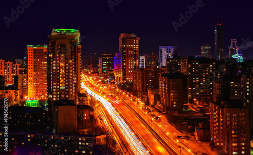 Wallpaper Mural big city night view from the top Torontodigital.ca