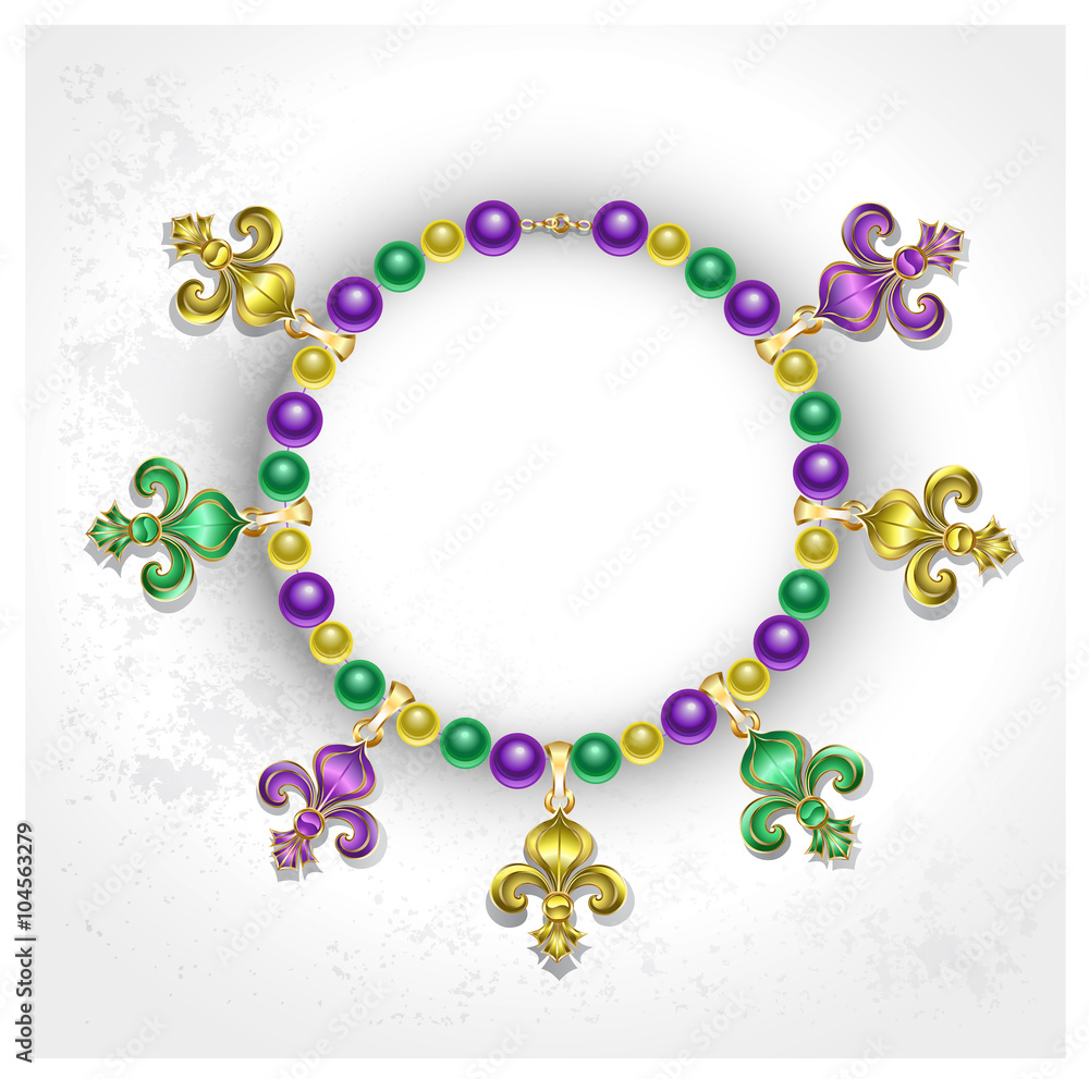 Obraz premium Necklace with Fleur de Lis