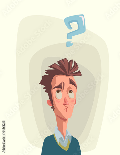 puzzled young man