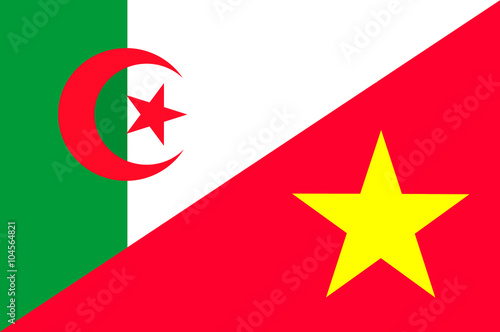 Free Download Waving flag of Vietnam and Algeria  - GFXLoad