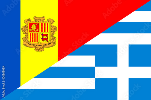 Free Download Waving flag of Greece and Andora  - GFXLoad