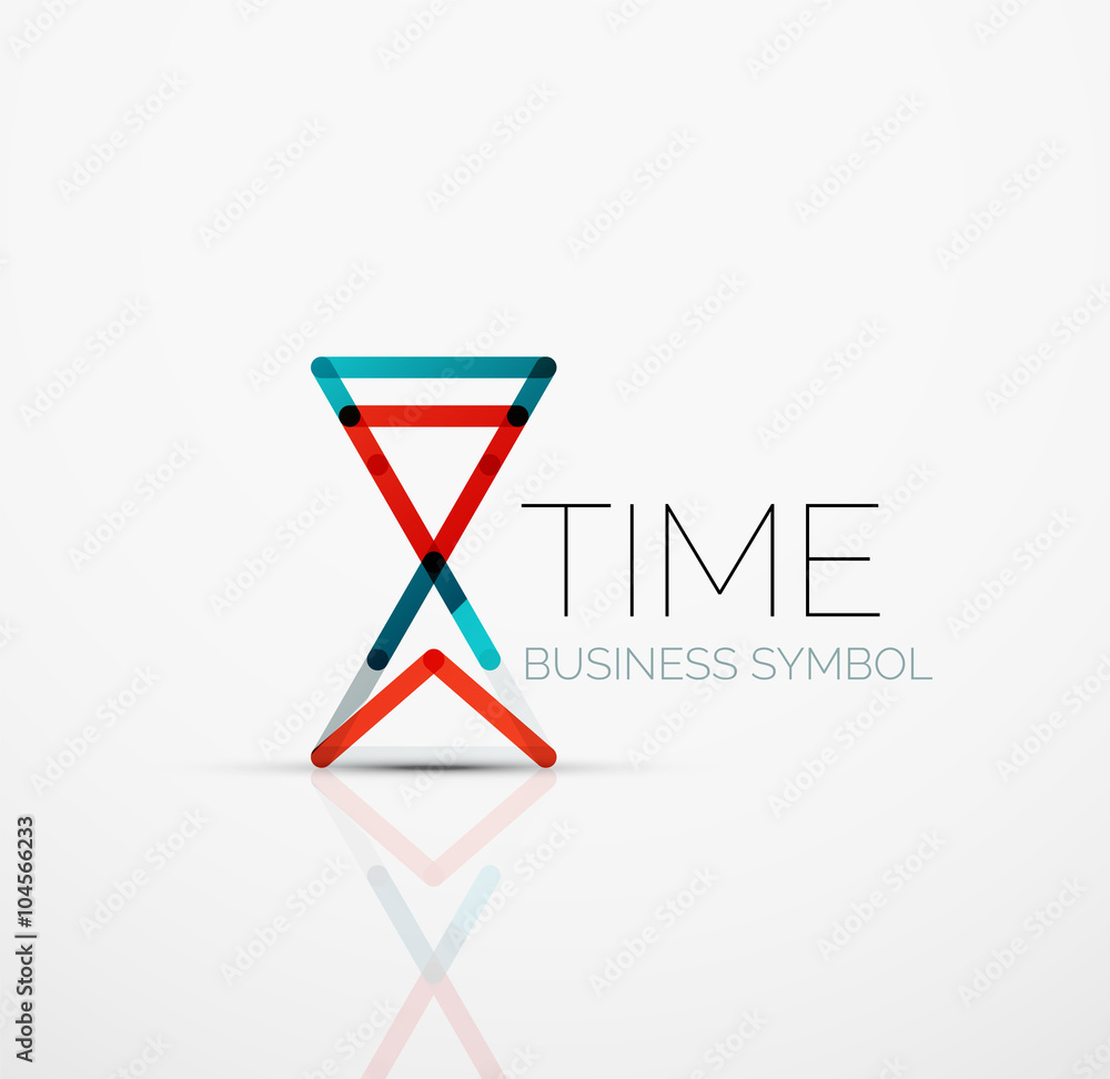Vector abstract logo idea, time concept or clock business icon. Creative logotype design template Vector abstract logo idea, time concept or clock business icon. Creative logotype design template