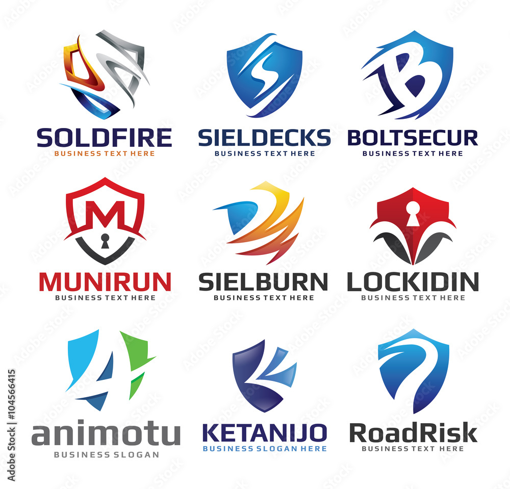 Security Shield Logo Design Set V.3 Security Shield Logo Design Set V.3