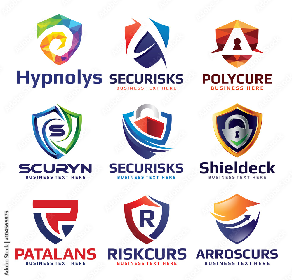 Security Shield Logo Design Set V.1 Security Shield Logo Design Set V.1