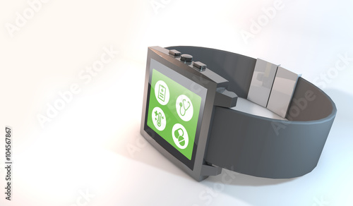 concept by smart watch about medical