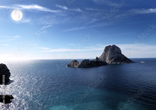 Magic rock of Ibiza. Es Vedra and es vedranell