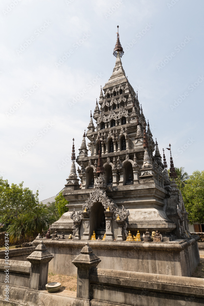 asian pagoda monument in buddhism temple