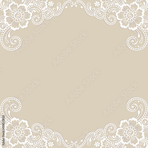 Flower vector ornament corner