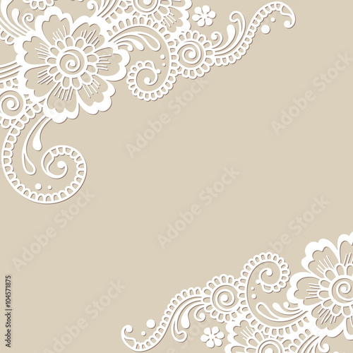 Flower vector ornament corner