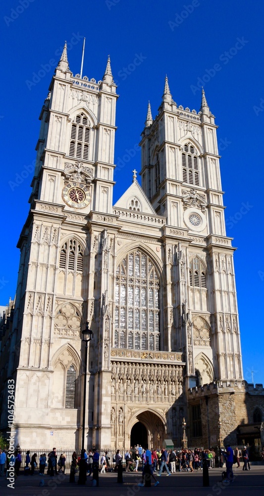 Westminster Abbey, Western facade,  London, UK