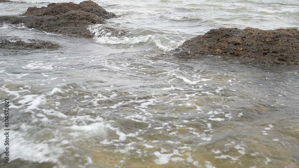 Clips of ocean waves that lapped toward shore. Clips of ocean waves that lapped toward shore.