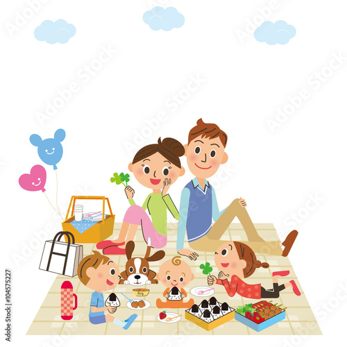 Wallpaper Mural 親子でピクニック Torontodigital.ca