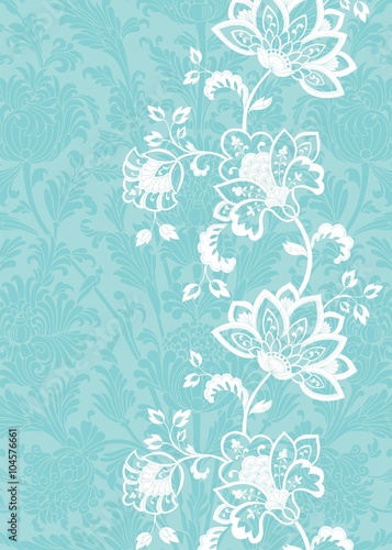 wedding card design  paisley floral pattern   India