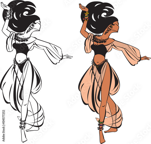 belly dance (black and white and color pictures)