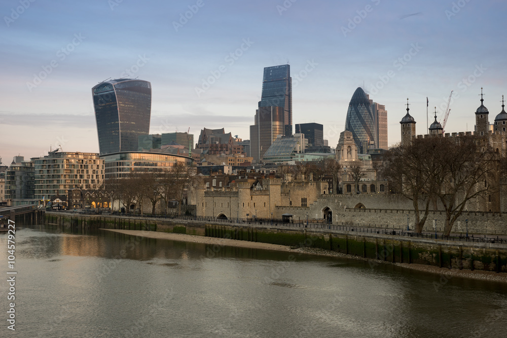 London Skyline from River Thames