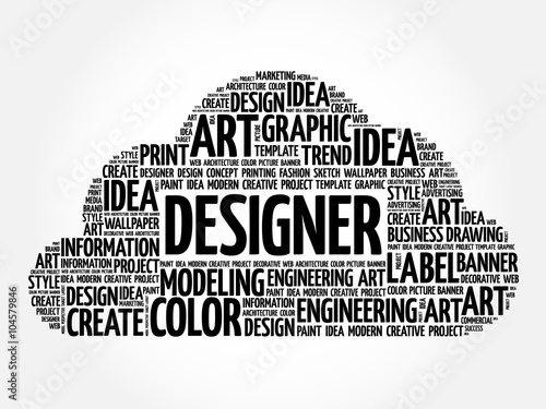 DESIGNER word cloud, creative business concept background