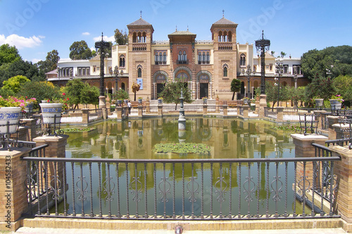 Museum of Popular Arts, Mudejar pavilion in Maria Luisa park in Seville, Spain