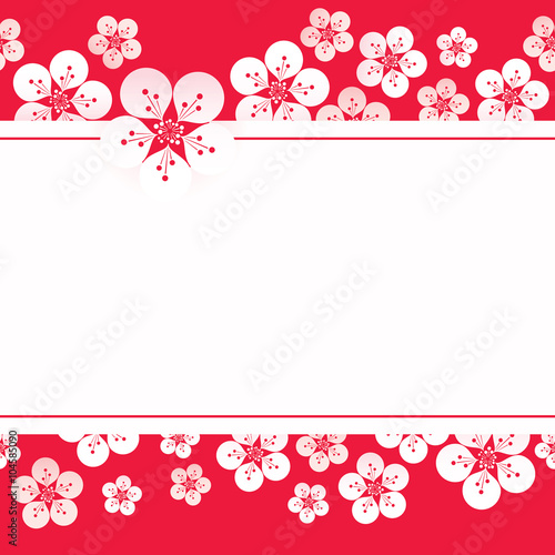 Vector illustration of sakura blossom background, cherry blossom vector.