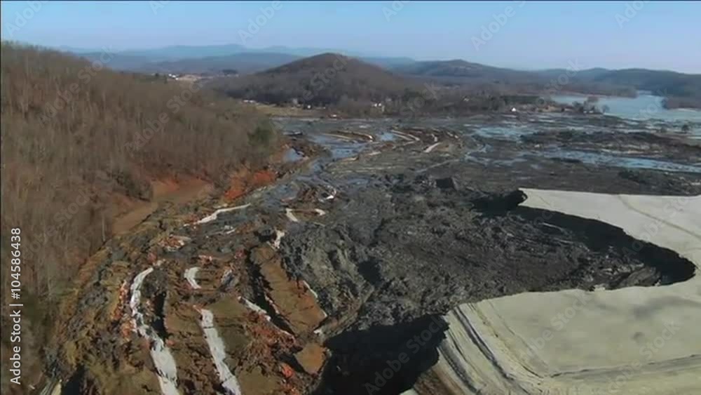 Aerials of the 2008 Kingston Ash slurry spill environmental disaster in Tennessee. Aerials of the 2008 Kingston Ash slurry spill environmental disaster in Tennessee.