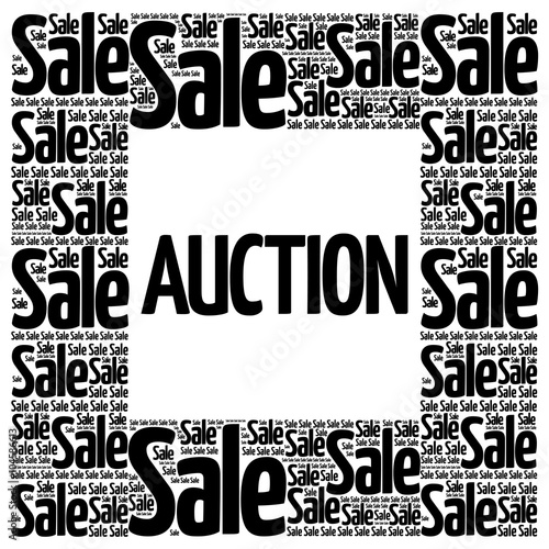 AUCTION words cloud, business concept background