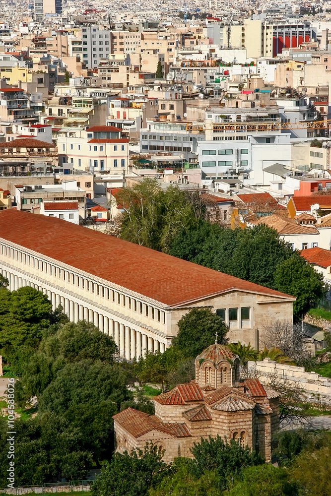 Ancient Attalus stoa, Athens Greece