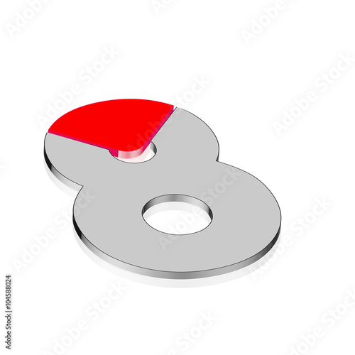8 Strich rot