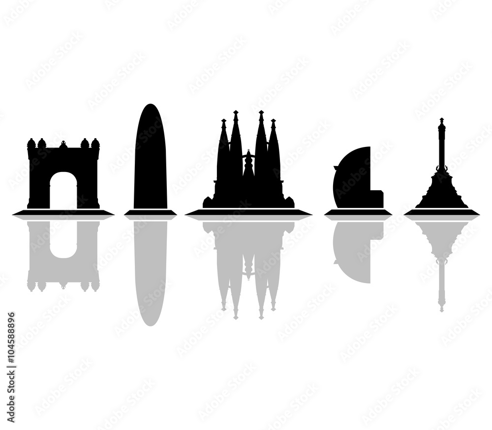 Fototapeta premium barcelona skyline