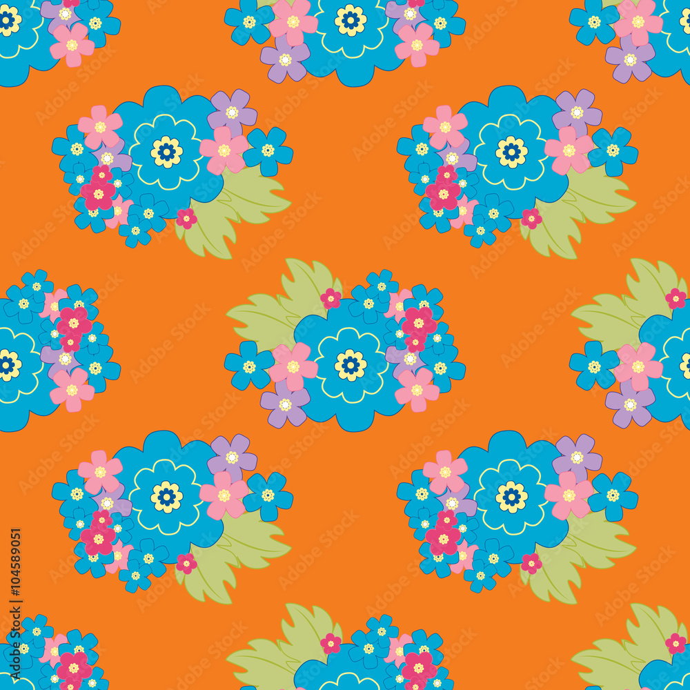 Cute retro flower background Cute retro flower background