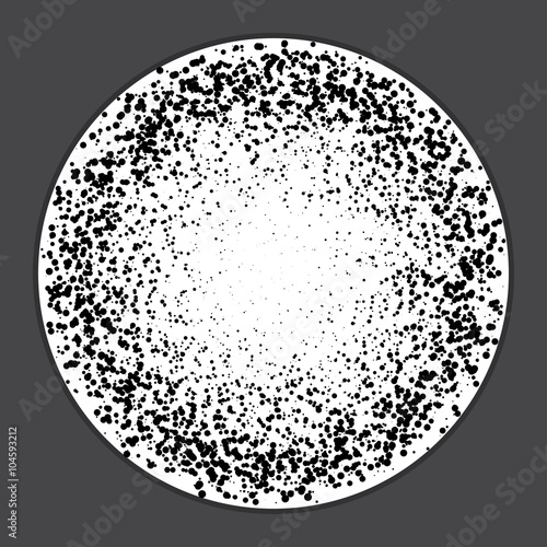 Circle made from points, vector illustration,3D Sphere