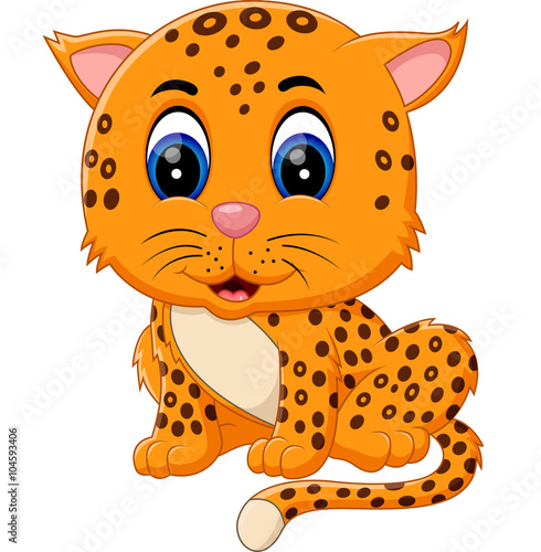 Fototapeta Naklejka Na Ścianę i Meble -  illustration of cute baby tiger